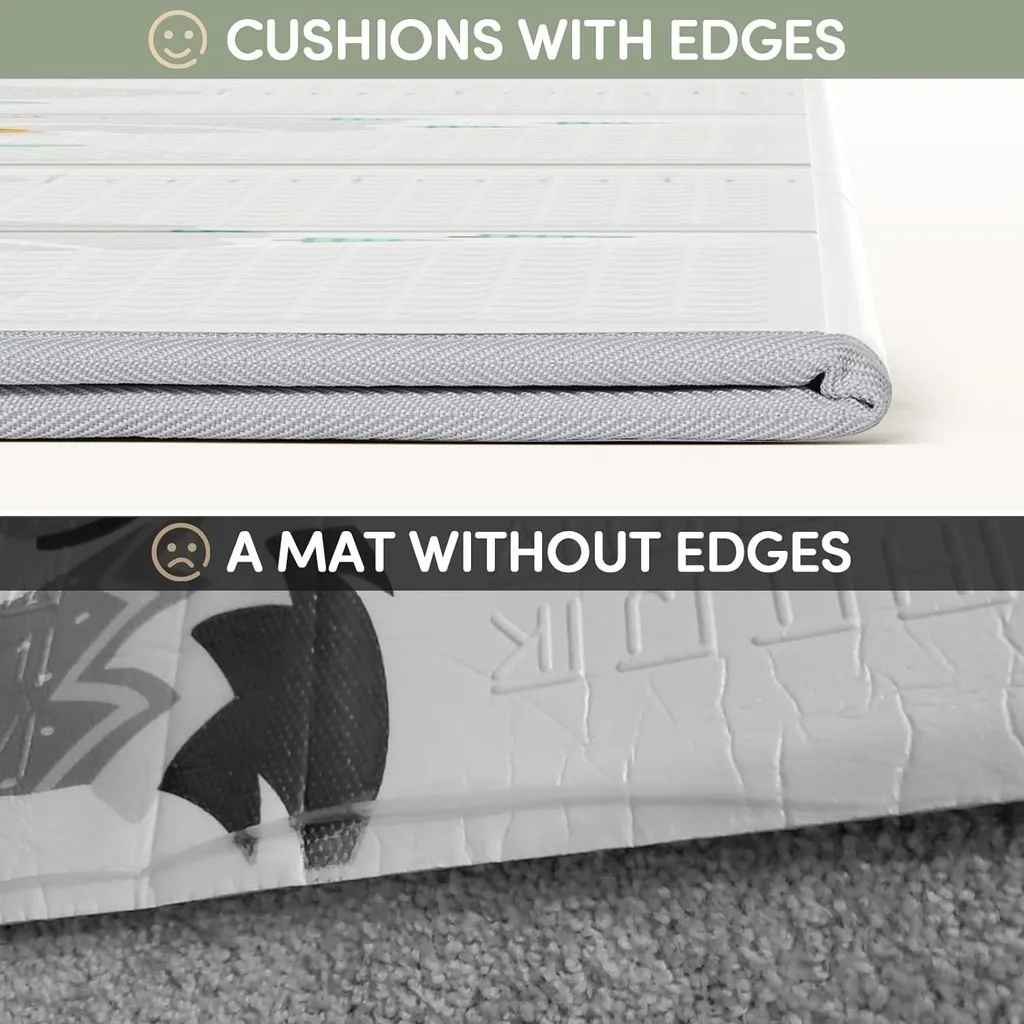 Foldable Baby Play Mat Non-toxic Foam Baby Plyamat 2cm Thick and Extra Large Double-sided Crawling Mat Portable